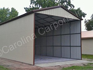 All Vertical Style Carport with Both Sides Closed and End